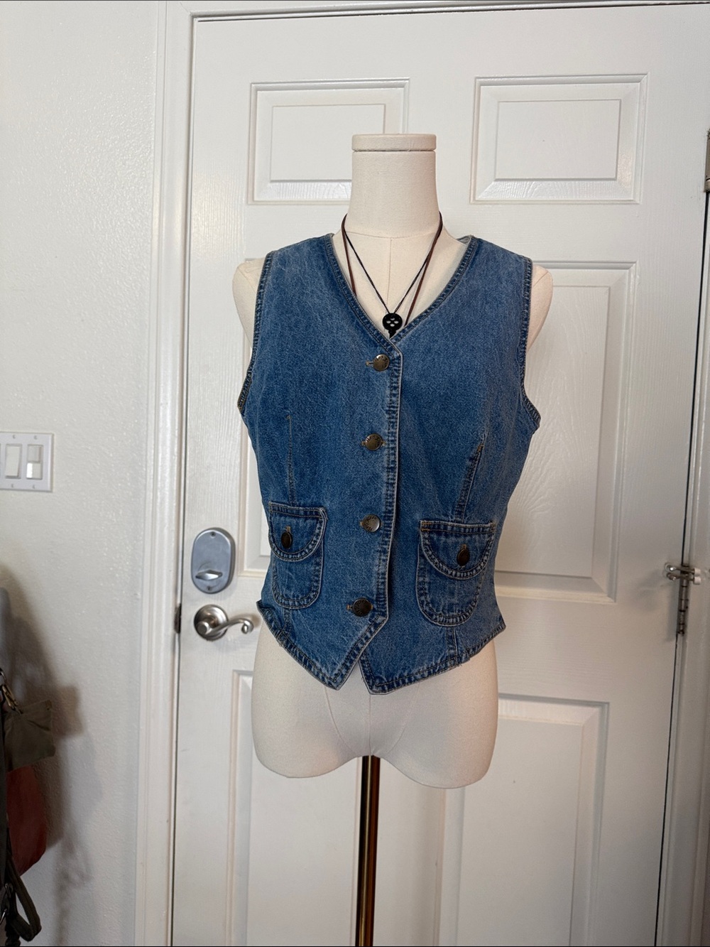 Paris Blues Vintage-Inspired Blue Denim Vest